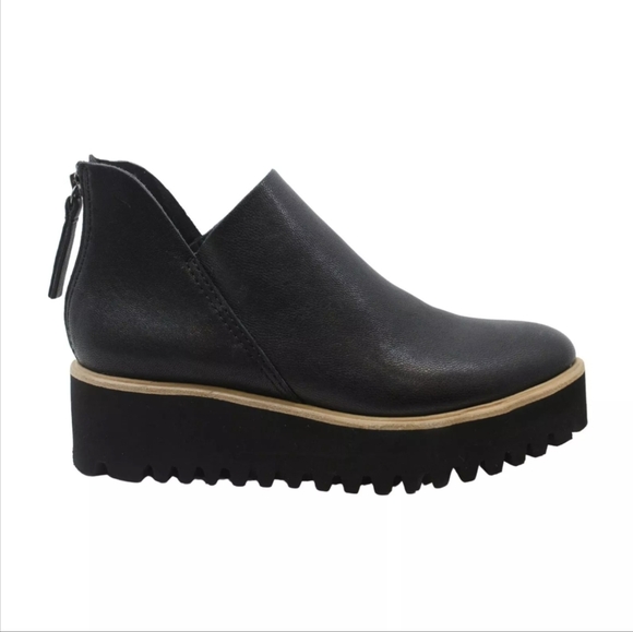 All Black Booties Fur Shootie Tread Ankle Women's Size 9 EU 40 Black NWOT - Picture 1 of 12